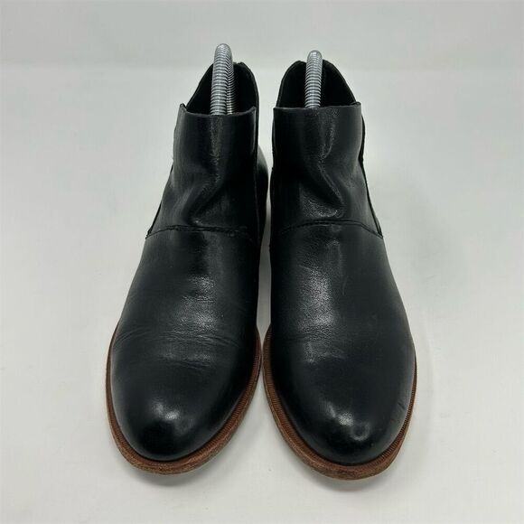 Kork-Ease Ryder Women's Black Leather Ankle Booties Size 6.5 Back Zipper - Picture 5 of 14